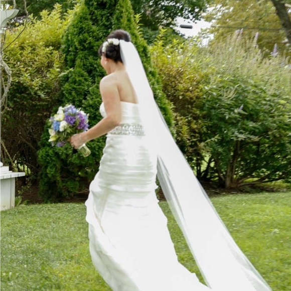 Vera Wang ivory tiered gown - Picture 5 of 6